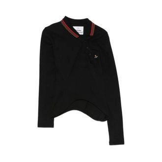 Vivienne Westwood Tops, Dames, Zwart, M, Katoen, Glory Polo