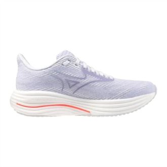 Mizuno Womens Wave Rider 29 Shoes In White/icelandic Blu