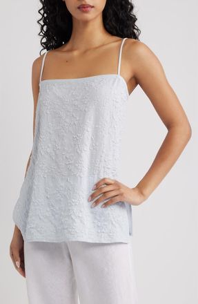 Reformation Ines Floral Top in Sky Blue Jacquard at Nordstrom, Size X-Large