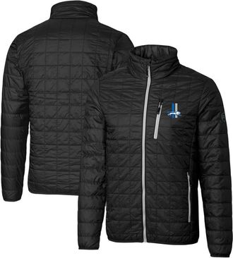 Cutter & Buck Mens Cutter & Buck Black Detroit Lions Throwback Logo Big & Tall Rainier Eco Insulated Full-Zip Puffer Jacket at Nordstrom, Size 1Xb