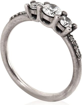 Pandora Clear Three-Stone Ring- Size 50 (5 US)