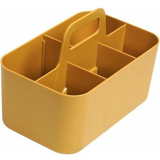 OEM Organizador De Ba&ntilde;o De Pl&aacute;stico Resistente: Cesta De Ducha Dividida Con Asas Ergon&oacute;micas, 4 Compartimentos, Gris Antracita