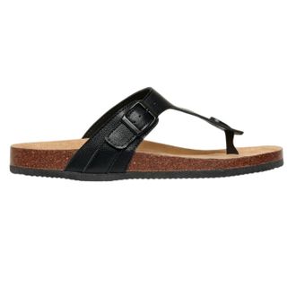 Threadbare Platte teenslippers voor heren (Zwart)