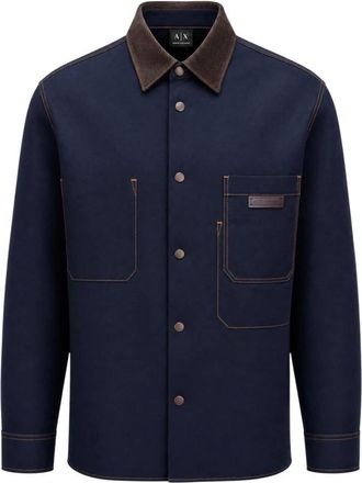 A|X Armani Exchange Hombre, Camisas, Azul, Talla: XL