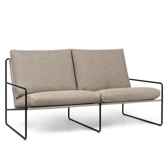 Ferm Living Desert Dolce Outdoor 2-Sitzer Sofa - schwarz / dark sand