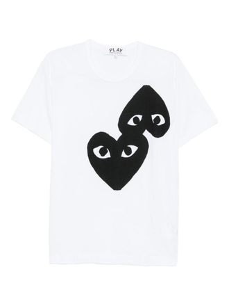 Comme Des Gar&ccedil;ons Camiseta de algod&oacute;n con coraz&oacute;n negro de Comme Des Gar&ccedil;ons