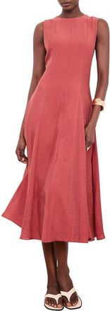 Mint Velvet Luxe Sleeveless Midi Dress in Red at Nordstrom, Size 14