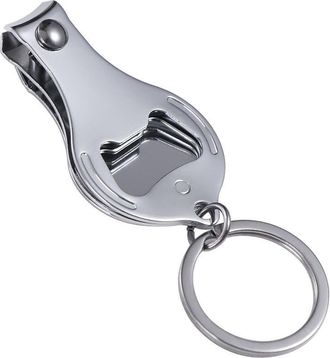 Generic Multifunctional Carbon Steel Nail Clippers Bottle Opener Keychain, Round Shape Bottle Opener Kering Manicure Tool