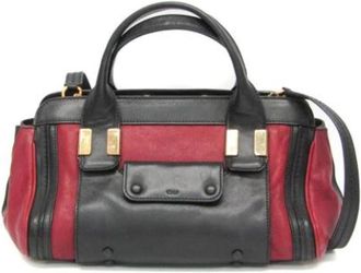 Chlo&eacute; Tweedehands leren handtassen - Dames - Vintage Handtas - Zwart - ONE Size - Leer - Vintage