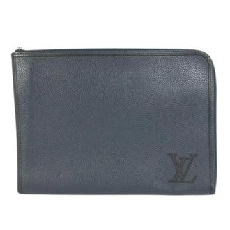 Louis Vuitton Pre-owned Clutch Bag - Heren - Pre-owned - Blauw - Maat: ONE Size Leer