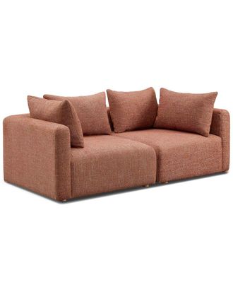 TOV Furniture Hangover Sedona Red Textured Fabric Loveseat