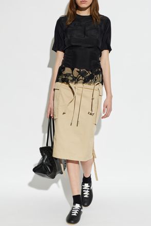 Alexander McQueen Asymmetrical Cut T-shirt, Womens, Black