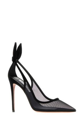 Aquazzura Mesh Slingback Heel - Black