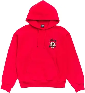 St&uuml;ssy Fresh Foils Hoodie Garment Dyed Red 1925216-REDD