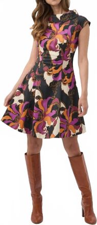 Trina Turk Sabar 2 Dress In Multi Purple Black Floral