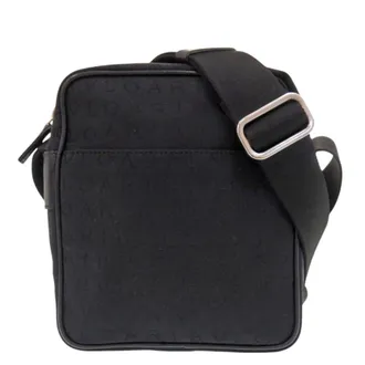 Bulgari Black Canvas Leather Shoulder Bag (Pre-Owned)