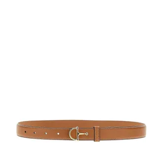 Gucci Leather belt with half-Horsebit buckle Woman 80