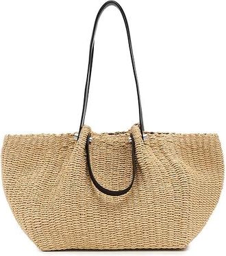 AllSaints Allington Paper Tote Tote Handbags Natural, Straw