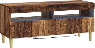 vidaXL Mueble De Tv Led Madera Envejecida Madera De Ingenier&iacute;a Vidaxl