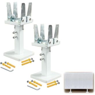 OEM Set Di 2 Supporti Per Radiatore, Staffe Regolabili In Acciaio Per Radiatore Da 14 A 21 Cm, Kit Di Piedini Per Radiatore A Pavimento, Piedini Per Radia