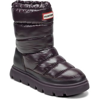 Hunter Maribels Waterproof Snow Boot in Dark Purple 500 at Nordstrom, Size 9