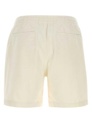 Polo Ralph Lauren Mens White Corduroy Bermuda Shorts Warmwhite Exterior: Cotton