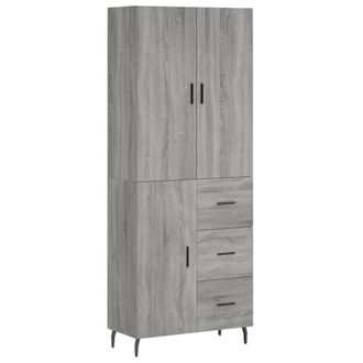 Berkfield Home Highboard Grey Sonoma 69.5x34x180 cm Engineered Wood