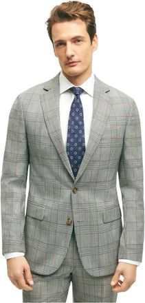 Brooks Brothers Regent Fit Wollen Geruit Pak Jas - Heren - Blazers - Veelkleurig - XL - Wol - Jassen