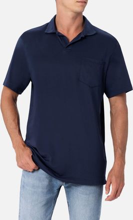 MC2 Saint Barth Man Navy Blue Technical Piquet Polo Shirt Camber