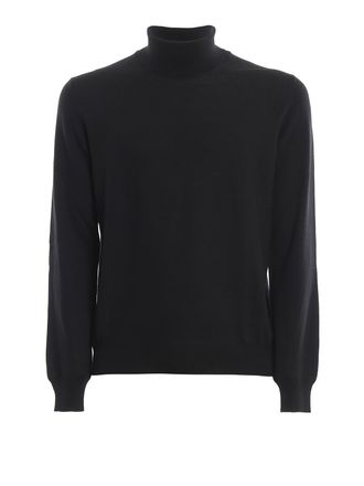 Paolo Fiorillo Black pure wool turtleneck sweater