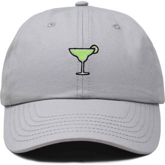 Dalix Margarita Embroidered Dad Hat in Gray at Nordstrom