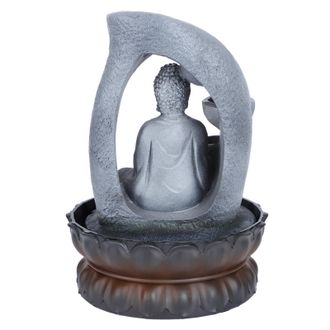 OEM Fuente De Buda, Dise&ntilde;o Iluminado, Decoraci&oacute;n De Oficina, Resina, 20,5 Cm