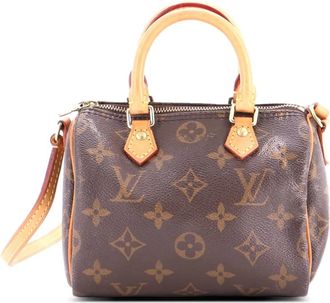 Louis Vuitton Speedy Bandouliere Bag Monogram Canvas Nano crossbody bag - women - Fabric - One Size - Brown
