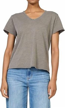 Dear John Denim Vanya V-Neck Tee In Dark Gull Grey