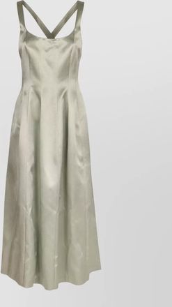 Alberta Ferretti cross-back midi dress