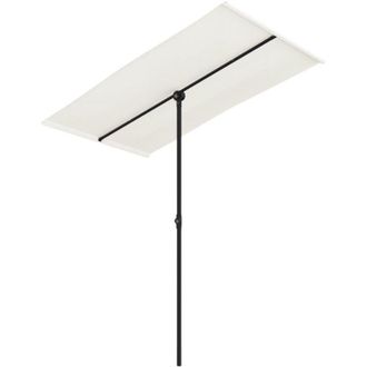 vidaXL Sombrilla De Jard&iacute;n Con Palo De Aluminio Blanco Arena 180x110cm Vidaxl