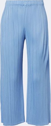 Pleats Please Issey Miyake Monthly Colors: August pleated wide-leg pants