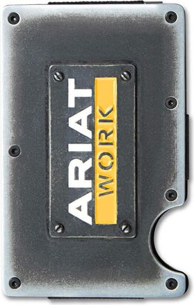 Ariat Mens Work Metal Utility Wallet Bag in Silver, Size OS, by Ariat