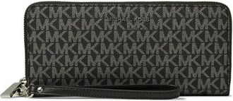 Michael Kors Jet Set Travel Continental Wristlet - Black/Silver