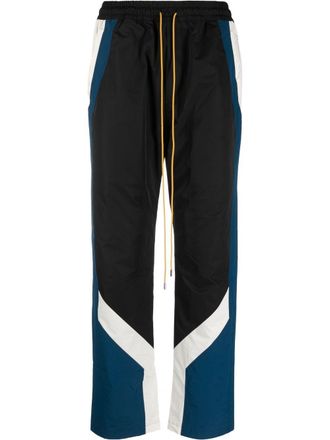 Rhude colour-block track pants - Black