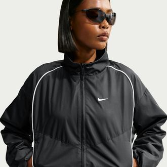 Nike Womens Nike Sportswear Loose Track Jacket in Black | IU2651-010