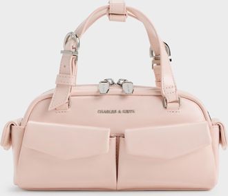 Charles & Keith Rachel Multi-Pocket Bowling Bag