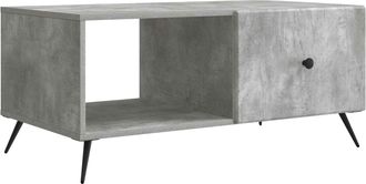 vidaXL Mesa De Caf&eacute; Gris Hormig&oacute;n 90 X 50 X 40 Cm Madera De Ingenier&iacute;a Vidaxl