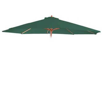 Hhg Funda De Recambio Para Parasol Florida, Funda De Recambio Para Parasol, &Oslash; 3,5m Poli&eacute;ster 8 Varillas, Verde