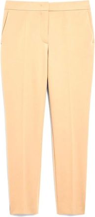 Max Mara Broeken, Dames, Geel, S, Kameel Aansluitende Broek met Franse Zakken