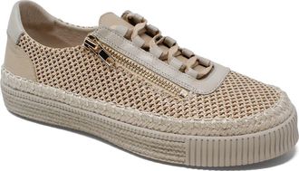 Django & Juliette Tellow Side Zip Sneaker in Camel & Natural Multi at Nordstrom, Size 36