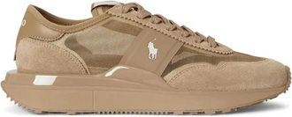 Polo Ralph Lauren Schoenen, Dames, Bruin, 39 EU, Leer, Train 89 Mesh Suede Sneakers