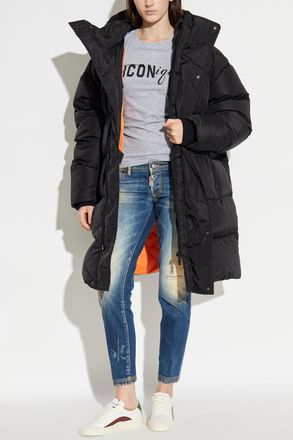 Dsquared2 Long Down Jacket, Womens, Black