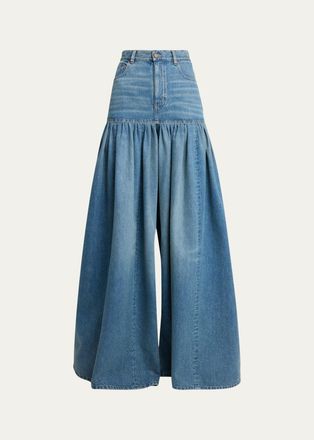 Chlo&eacute; Fit-and-Flare Denim Jeans