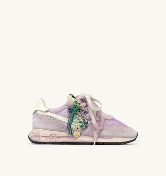 Autry SNEAKERS REELWIND SUPER VINTAGE IN SUEDE E NYLON BIANCO E LILAC